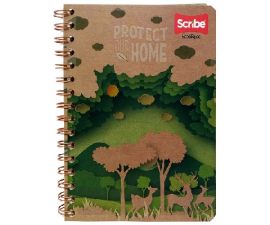 Cuaderno espiral doble #2 raya ecológico - Scribe 100 hojas