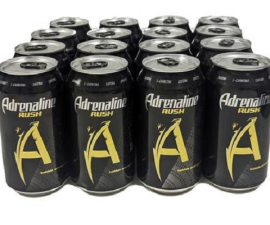 Adrenaline Bebida Energizante sabor Natural a Maracuya 16 Unidades / 355 ml